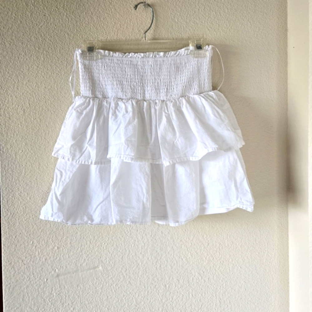 Francesca's Collections White Ruffled Mini Skirt - Picture 2 of 6